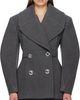 Givenchy Givenchy Gray Cocoon Peacoat - 1