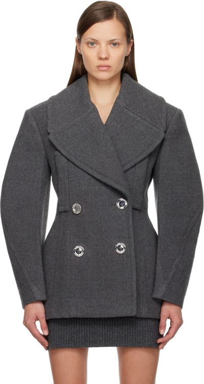 Givenchy Givenchy Gray Cocoon Peacoat