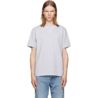 Givenchy Givenchy Gray Contour Seam Contrasted Stitch T-shirt