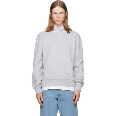 Givenchy Givenchy Gray Couture Seam Contrasted Stitch Hoodie