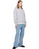 Givenchy Givenchy Gray Couture Seam Contrasted Stitch Hoodie - 4