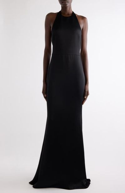 Givenchy Givenchy Halter Neck Crepe Back Satin Gown