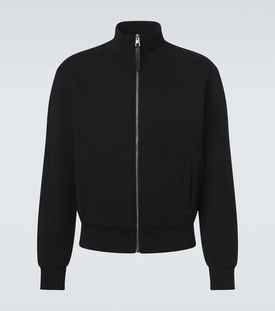Givenchy Givenchy Herringbone cotton-blend zip-up sweater
