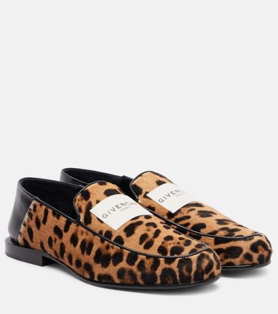 Givenchy Givenchy Label leopard-print calf hair loafers
