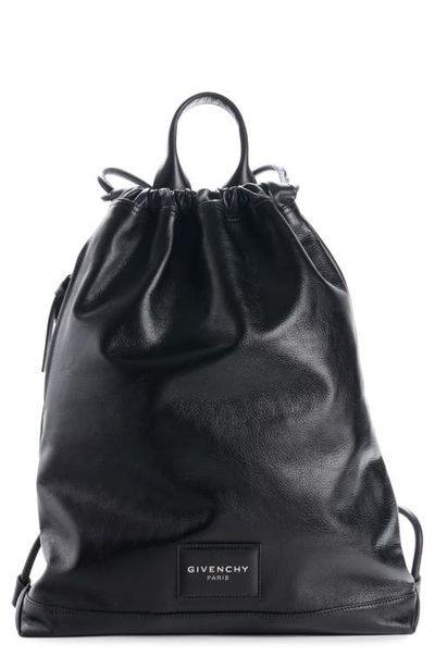 Givenchy Givenchy Leather Drawstring Backpack