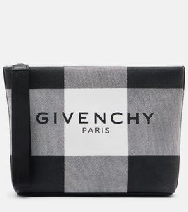 Givenchy Givenchy Logo checked pouch