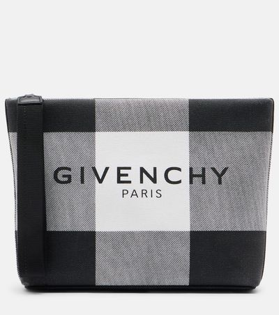 Givenchy Givenchy Logo checked pouch