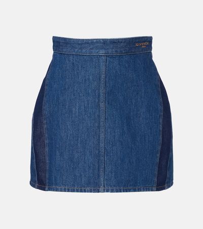 Givenchy Givenchy Logo denim miniskirt