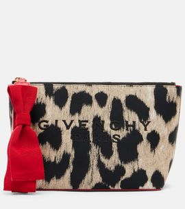 Givenchy Givenchy Logo leopard-print pouch