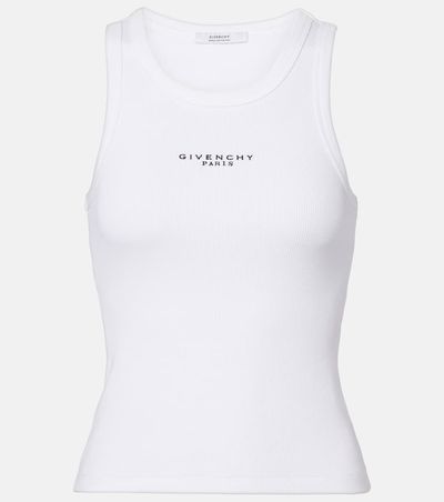 Givenchy Givenchy Logo ribbed-knit cotton jersey tank top