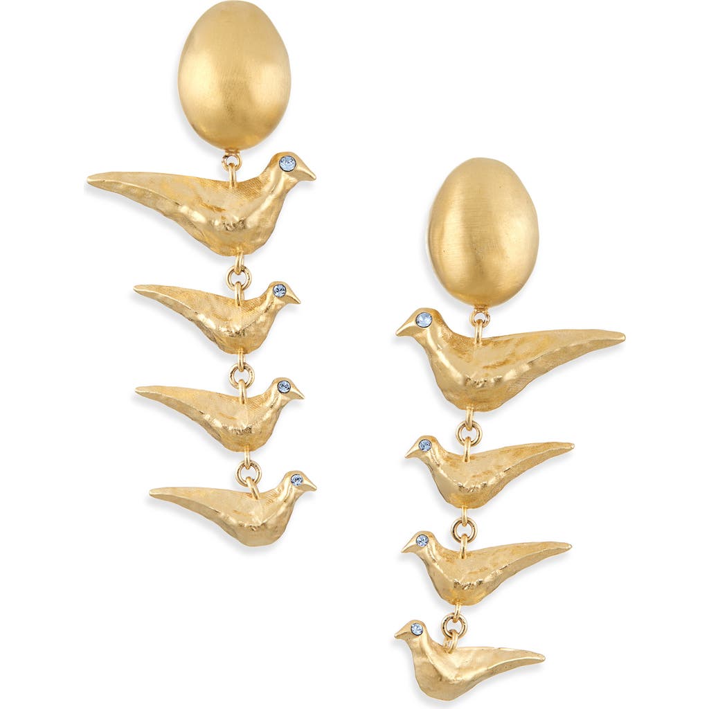 Givenchy Givenchy Lucky Charms Golden Bird Drop Earrings