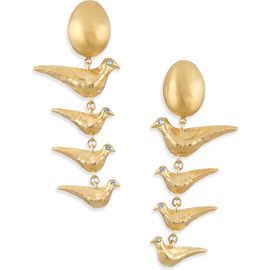 Givenchy Givenchy Lucky Charms Golden Bird Drop Earrings