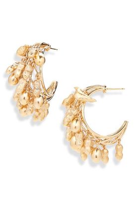 Givenchy Givenchy Lucky Charms Golden Hoop Earrings