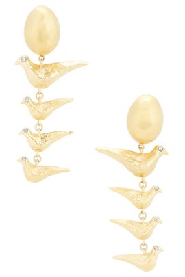 Givenchy Givenchy Lucky Charms Golden Pendant Earrings