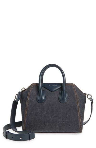 Givenchy Givenchy Mini Antigona Denim & Leather Satchel