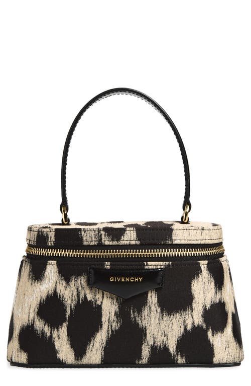 Givenchy Givenchy Mini Antigona Leopard Jacquard Vanity Case Handbag