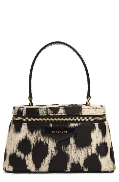 Givenchy Givenchy Mini Antigona Leopard Jacquard Vanity Case Handbag