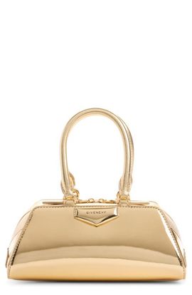 Givenchy Givenchy Mini Antigona Metallic Leather East/West Satchel