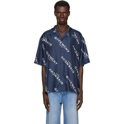 Givenchy Givenchy Navy Bowling Shirt
