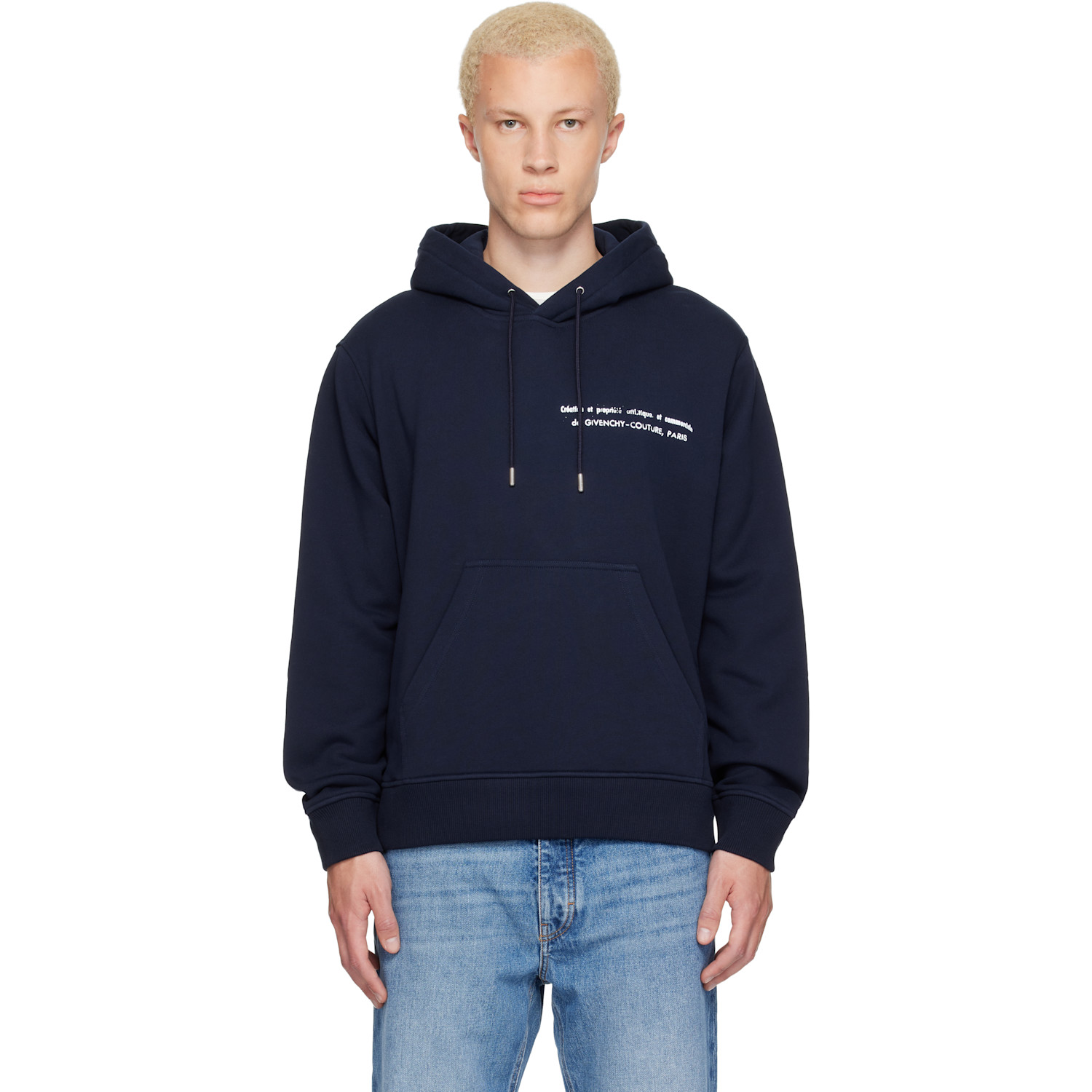 Givenchy - Navy Couture Seam Archive Print Hoodie