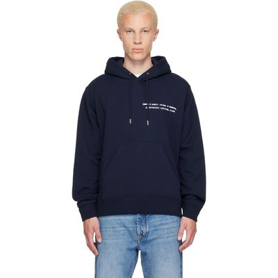Givenchy - Navy Couture Seam Archive Print Hoodie