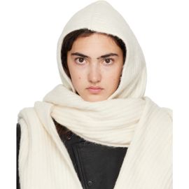 Givenchy Givenchy Off-White Hooded Alpaca Scarf