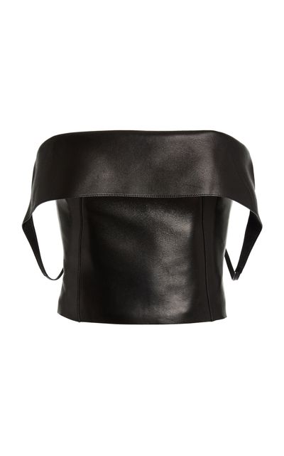 Givenchy Givenchy OffTheShoulder Leather Corset Top
