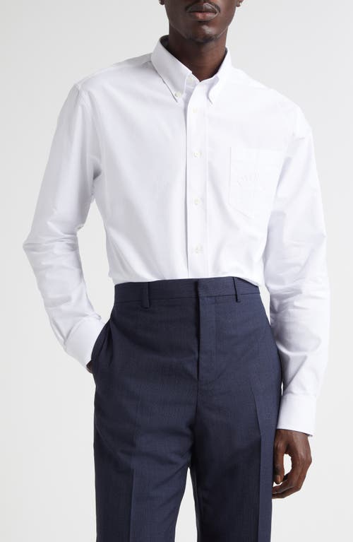 Givenchy Givenchy Paris Embroidered Classic Fit Cotton Poplin Button-Down Shirt