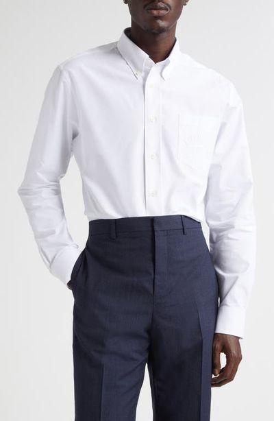 Givenchy Givenchy Paris Embroidered Classic Fit Cotton Poplin Button-Down Shirt