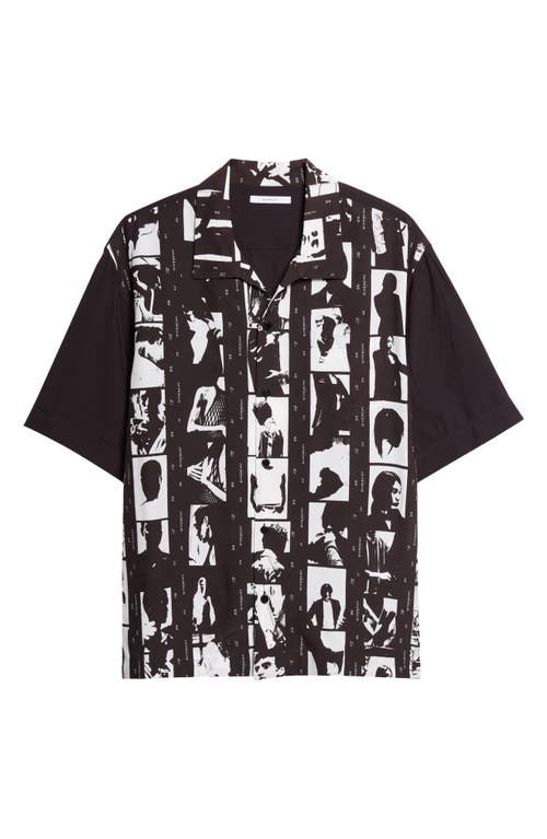 Givenchy Givenchy Photographic Negative Print Short Sleeve Button-Up Shirt