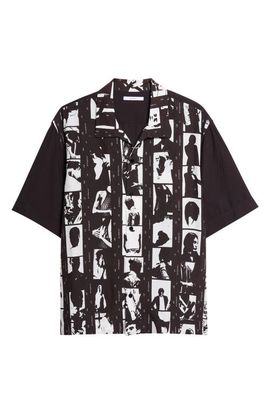 Givenchy Givenchy Photographic Negative Print Short Sleeve Button-Up Shirt