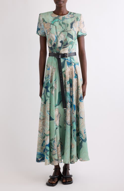 Givenchy Givenchy Rose Jacquard Gathered Fit & Flare Dress