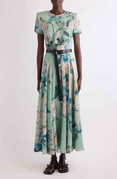 Givenchy Givenchy Rose Jacquard Gathered Fit & Flare Dress