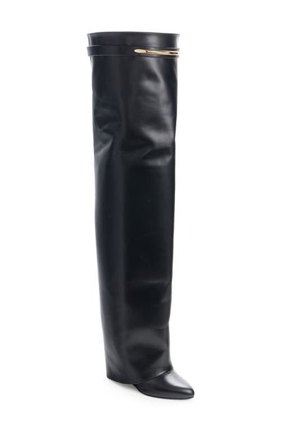 Givenchy Givenchy Shark Pinch Leather Over the Knee Boot