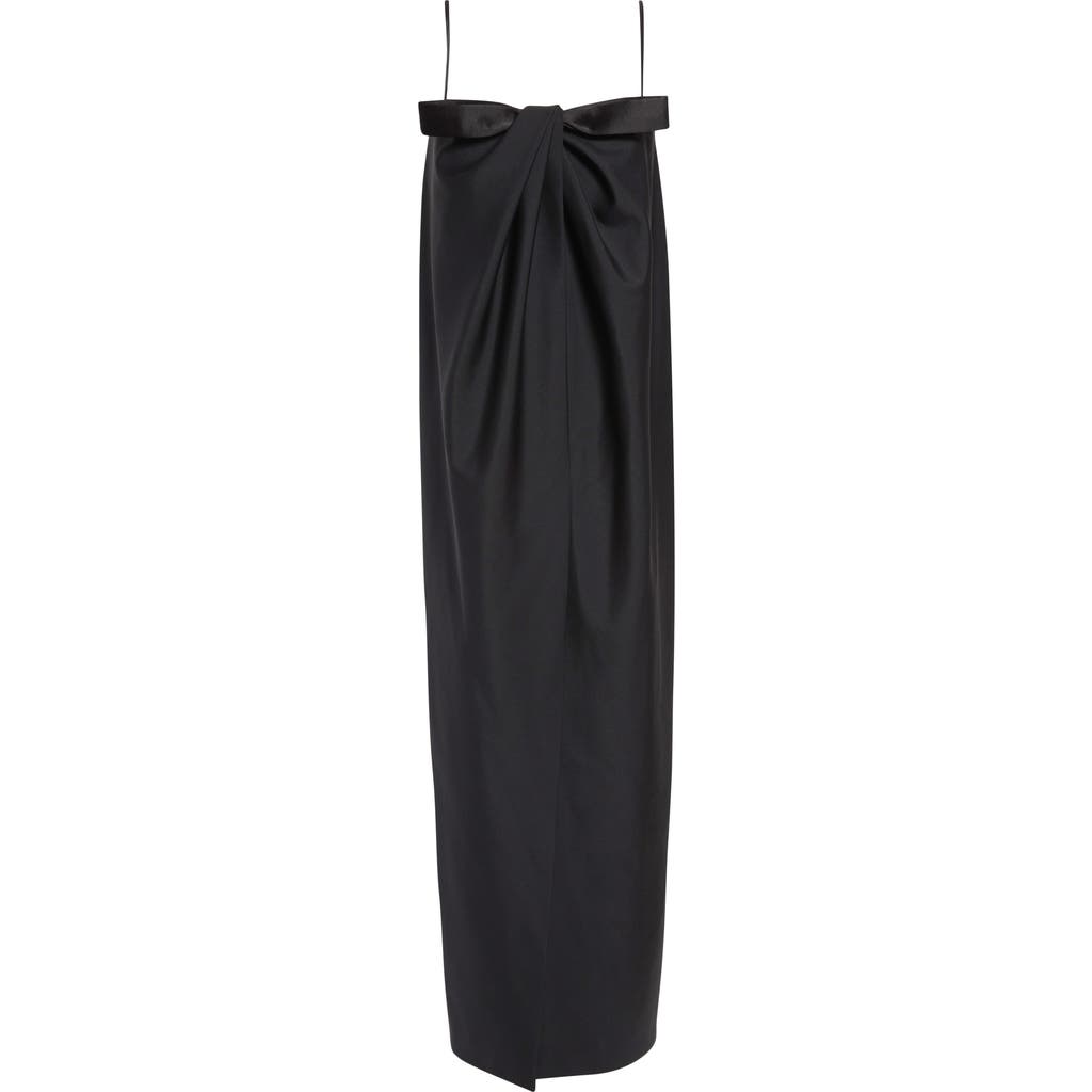 Givenchy Givenchy Sliced Bow Wool & Mohair Gown