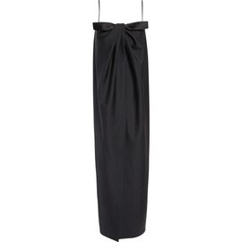 Givenchy Givenchy Sliced Bow Wool & Mohair Gown