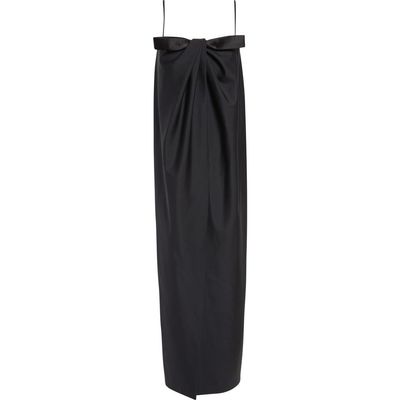 Givenchy Givenchy Sliced Bow Wool & Mohair Gown