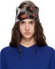 Givenchy Givenchy Taupe & Orange Hairy Animal Beanie - 1