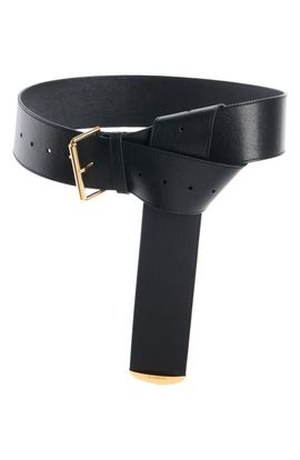 Givenchy Givenchy Voyou Metal Tip Wide Leather Belt