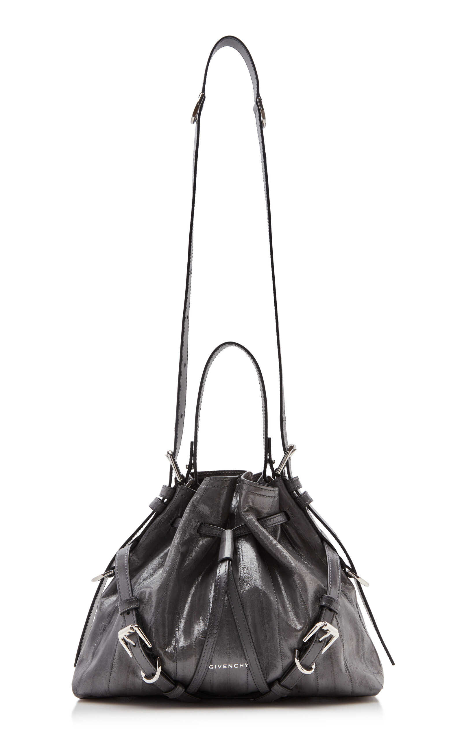 Givenchy Givenchy Voyou Small Fish Skin Leather Bucket Bag