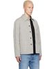 Givenchy Givenchy White & Navy Striped Workwear Jacket - 2