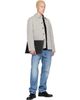 Givenchy Givenchy White & Navy Striped Workwear Jacket - 4