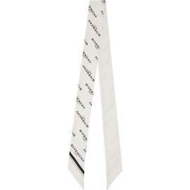 Givenchy Givenchy White 'Givenchy Shadow' Bicolor Bandeau Silk Scarf