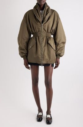 Givenchy Givenchy Zip Shawl Collar Long Bomber Jacket