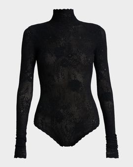 Givenchy High Neck Long Sleeve Bodysuit