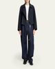 Givenchy Leather-Collar A-Line Cocoon Coat - 2
