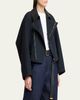 Givenchy Leather-Collar A-Line Cocoon Coat - 4