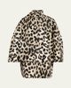 Givenchy Leopard Jacquard Short Cocoon Coat With Scarf - 1