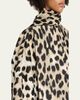 Givenchy Leopard Jacquard Short Cocoon Coat With Scarf - 5