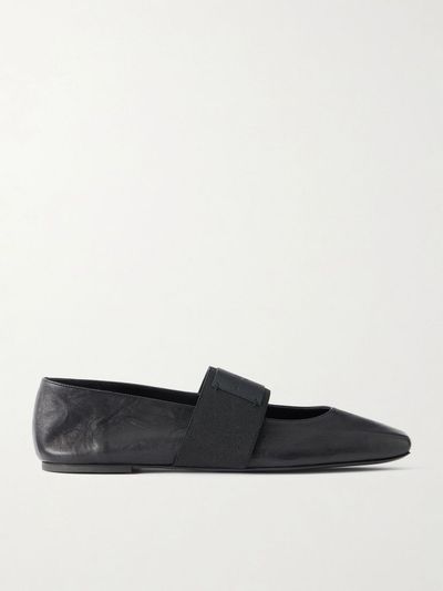 GIVENCHY Logo-appliquéd leather ballerina flats